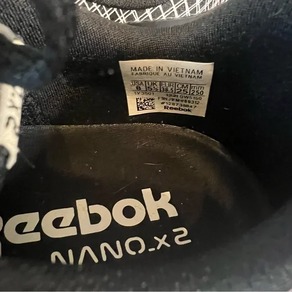 Reebok Women's Black and White Training Shoes NANO X2 SIZE 8 - Picture 4 of 5